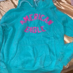 Turquoise American Eagle Hoodie